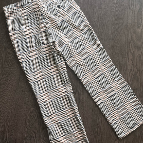 Mango cropped checked houndstooth trousers - Picture 2 of 3